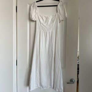 Reformation Linen White Denver Dress Size 4